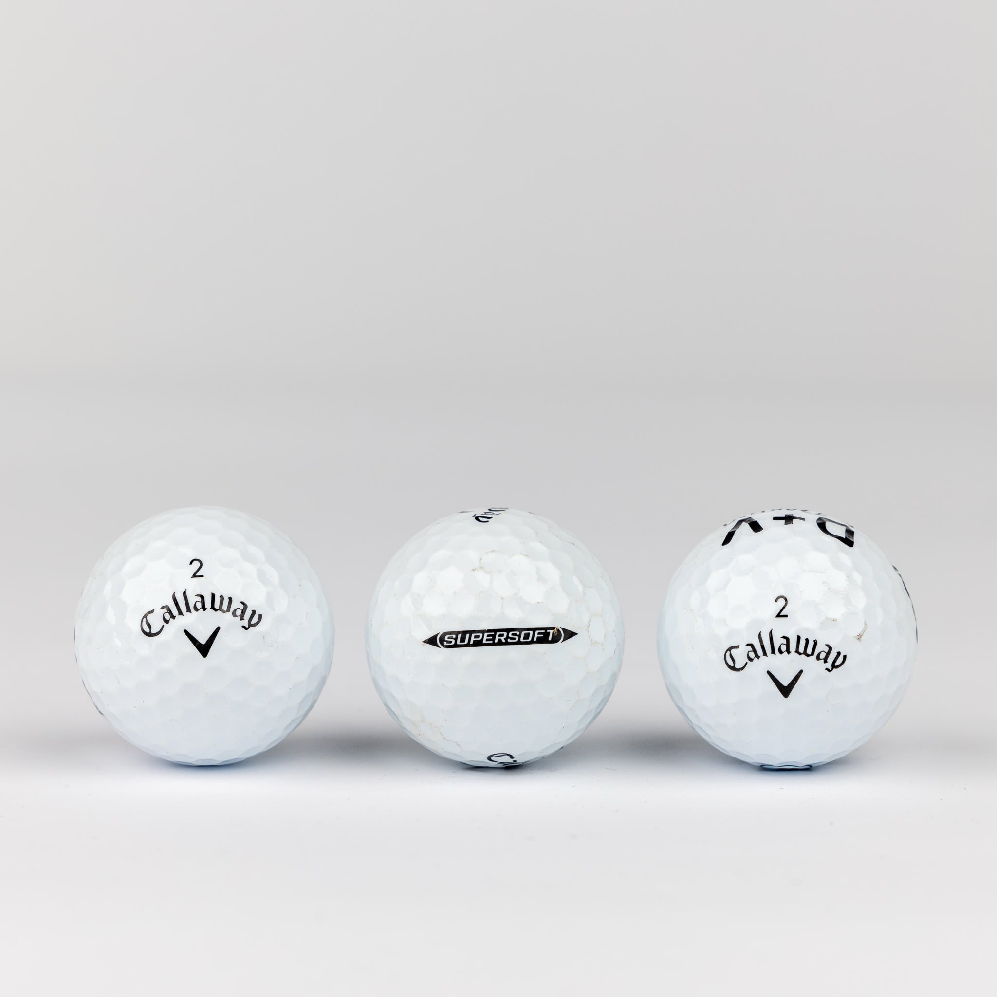 Callaway Supersoft lake balls (white, green, orange, pink, yellow)